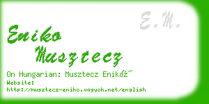 eniko musztecz business card